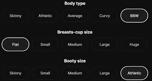 Lovescape AI Body Type
