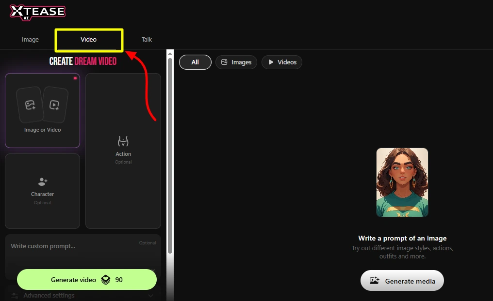 XTEASE AI Video Generation