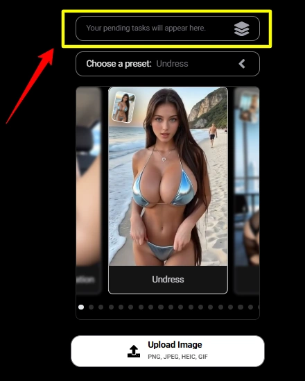 NudeAI.fun Priority Queue And Generation History